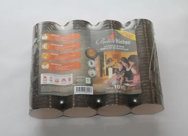 Bûches compressées Belles bûches 4 bûches, L27, hêtre