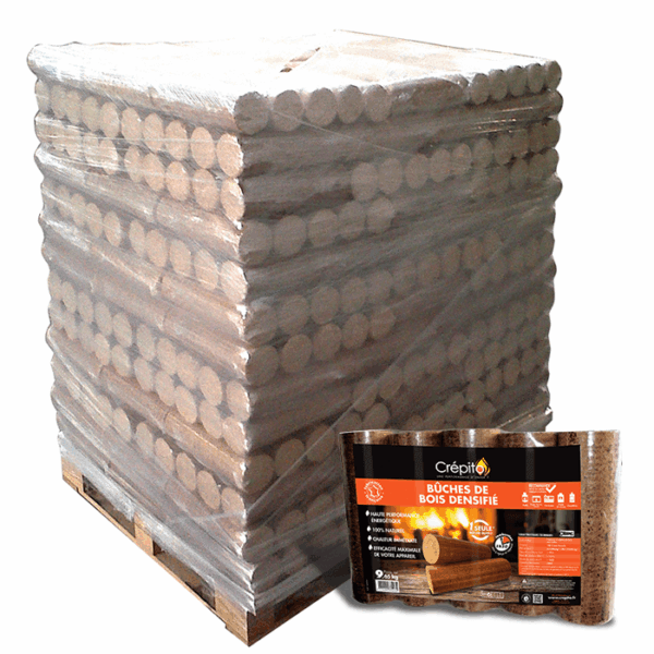Pack de 5 bûches densifiées Crépito® – 30 cm
